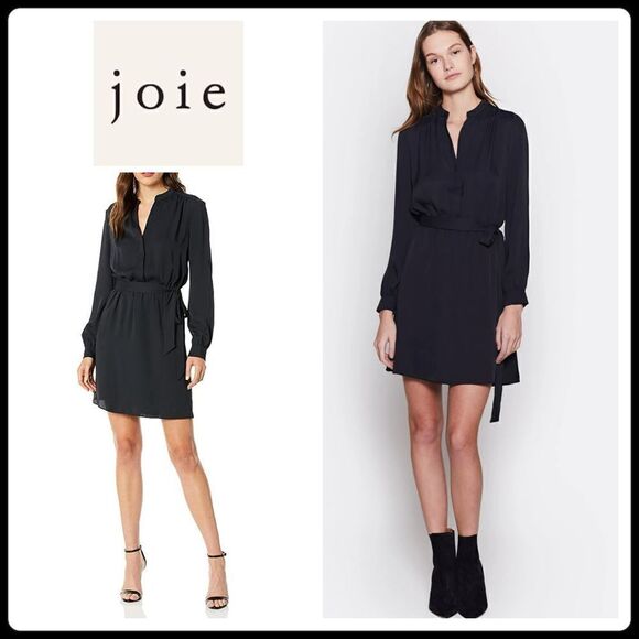 New. Joie silk belted shirt dress. - Picture 15 of 16